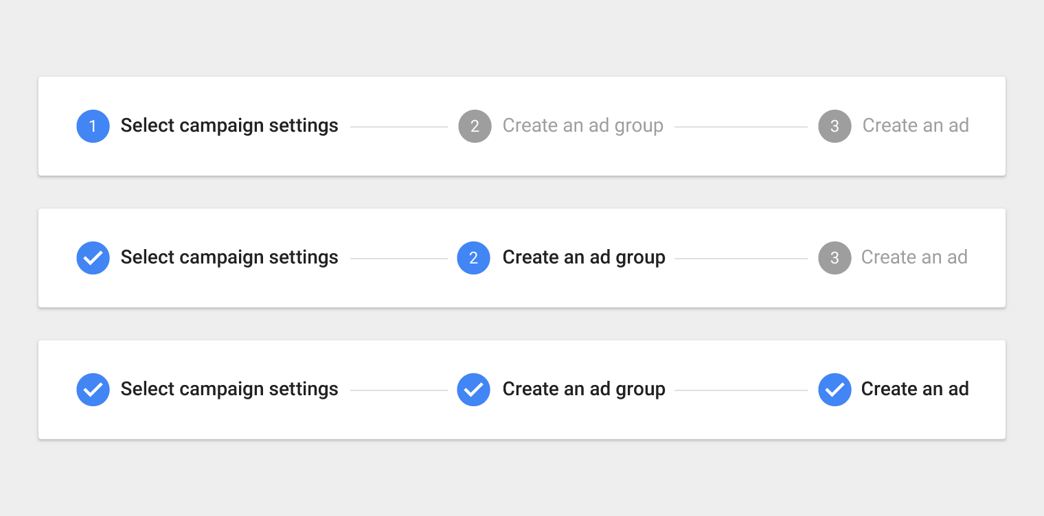 Material Design 中的线性步进器