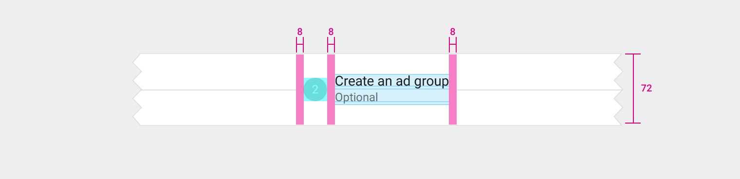 Material Design 可选步骤步进器规格