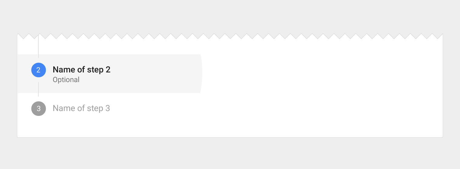 Material Design 非线性步进器按下状态(垂直)