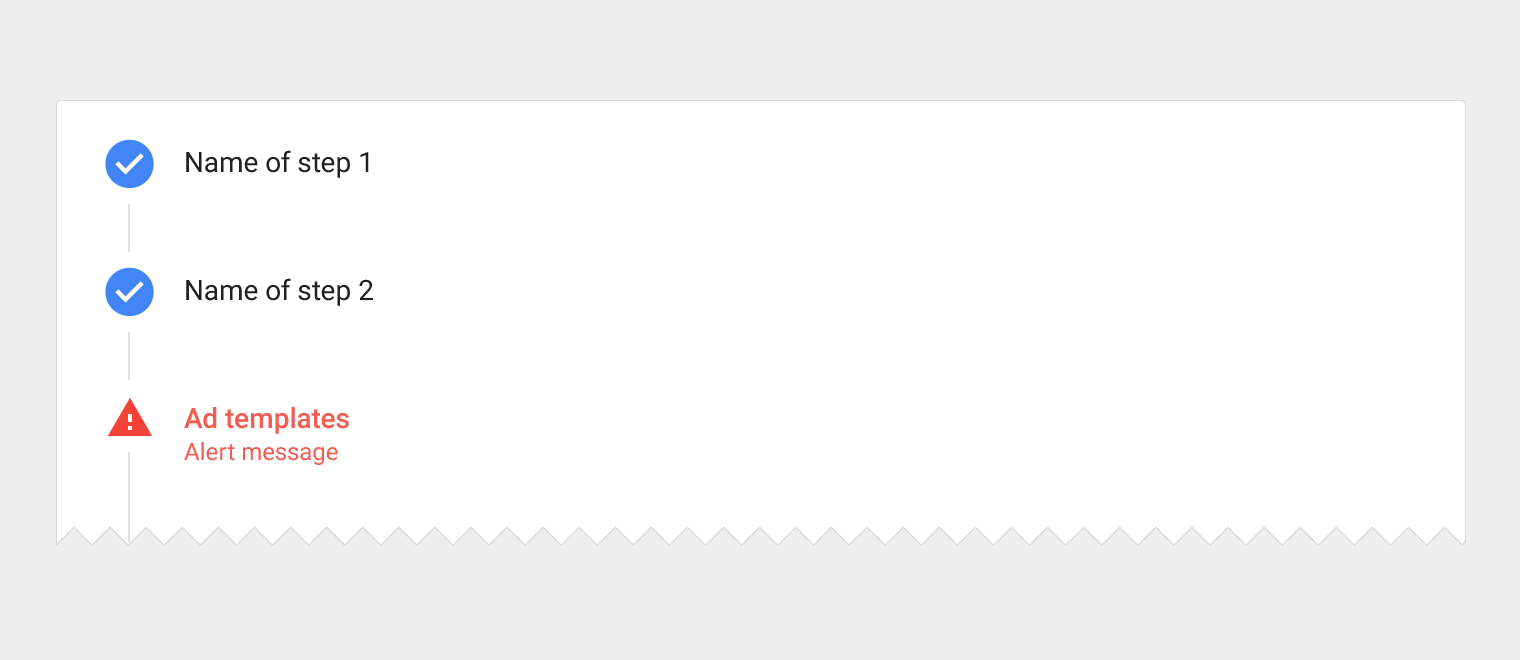 Material Design 垂直步进器示例