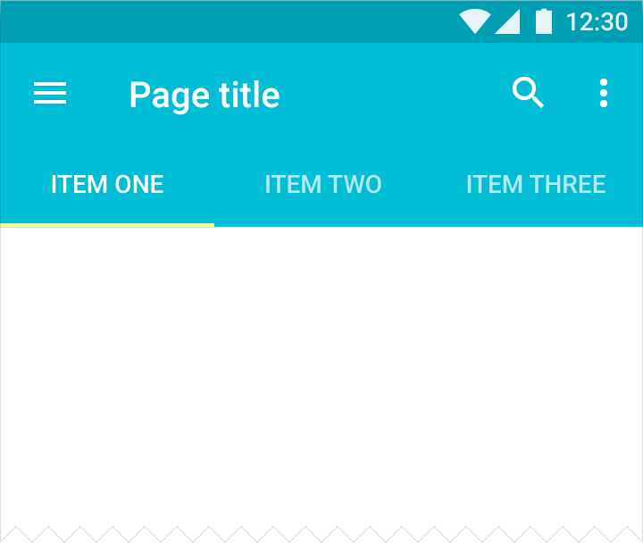 Material Design: Fixed tabs for mobile