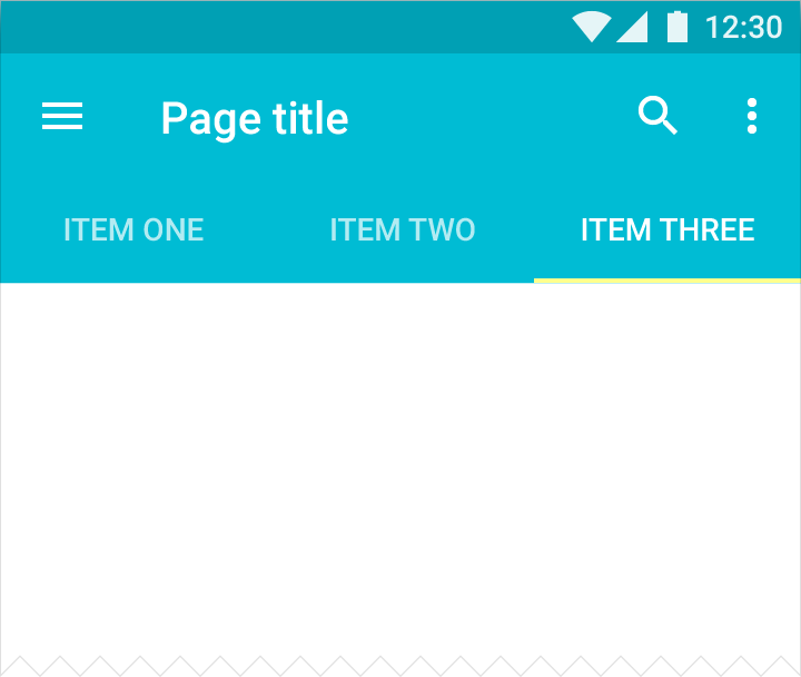 Material Design: Fixed tabs for mobile