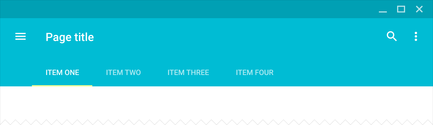 Default app and tab bars in Material Design