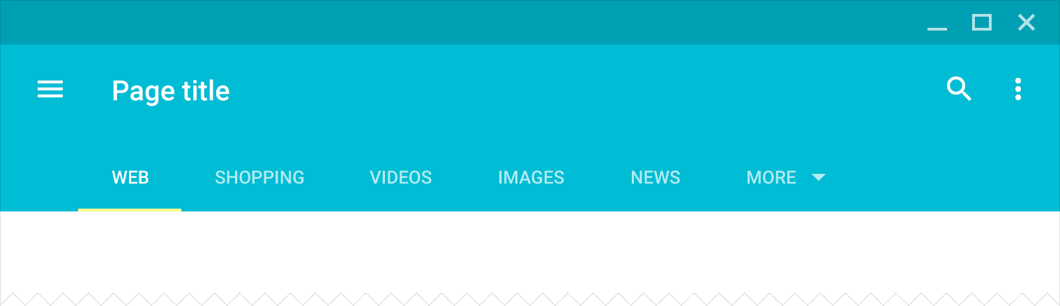 Material Design Tabs with More dropdown menu