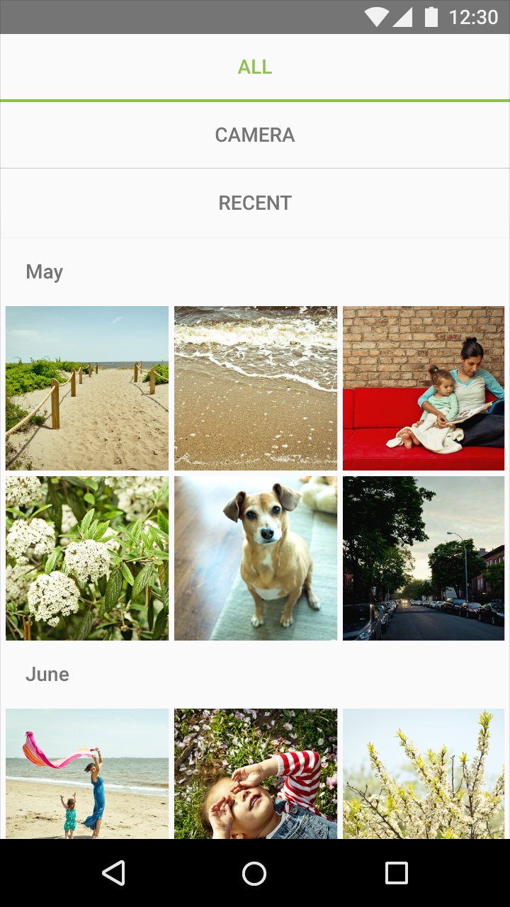 Material Design tabs are not shown in a single column
