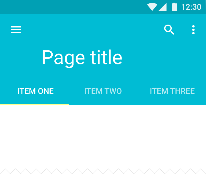 Material Design: Extended app bar with fixed tabs