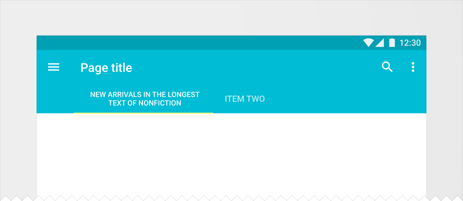 Long tab labels should be avoided in Material Design