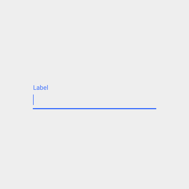 Material Design 中的光标与标签保持缩进对齐