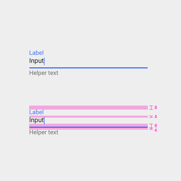 Material Design 中密集型文本框的间距