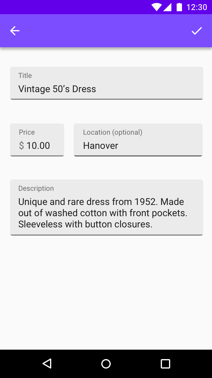 Material Design 中的多行文本输入框状态
