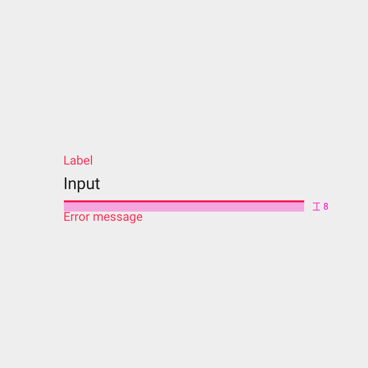 Material Design 中的错误信息示例