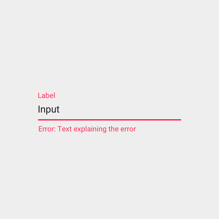 Material Design 中的错误信息提示:“Error:”