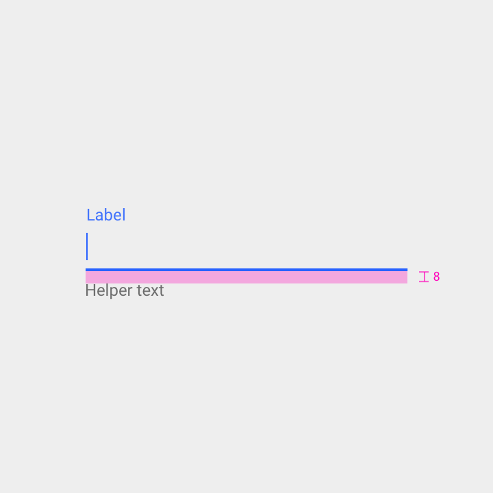 Material Design 文本框中的辅助文本示例