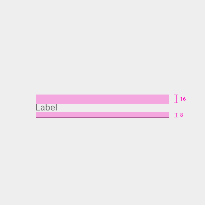 Material Design 中的静止状态标签文本