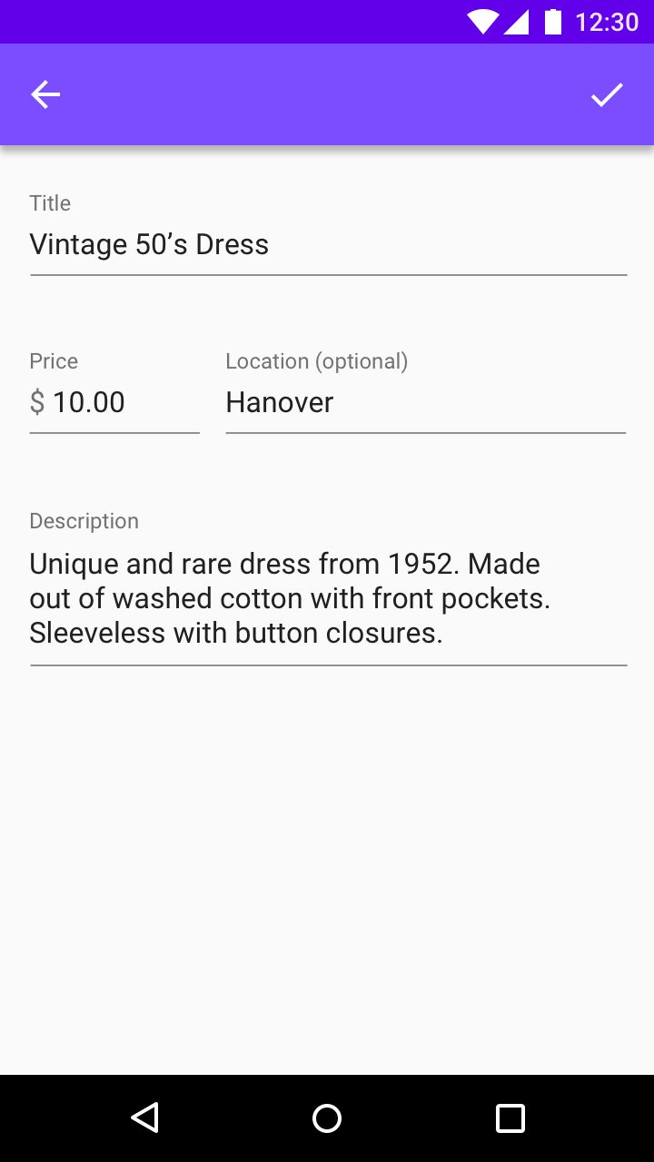 Material Design 中的多行文本框