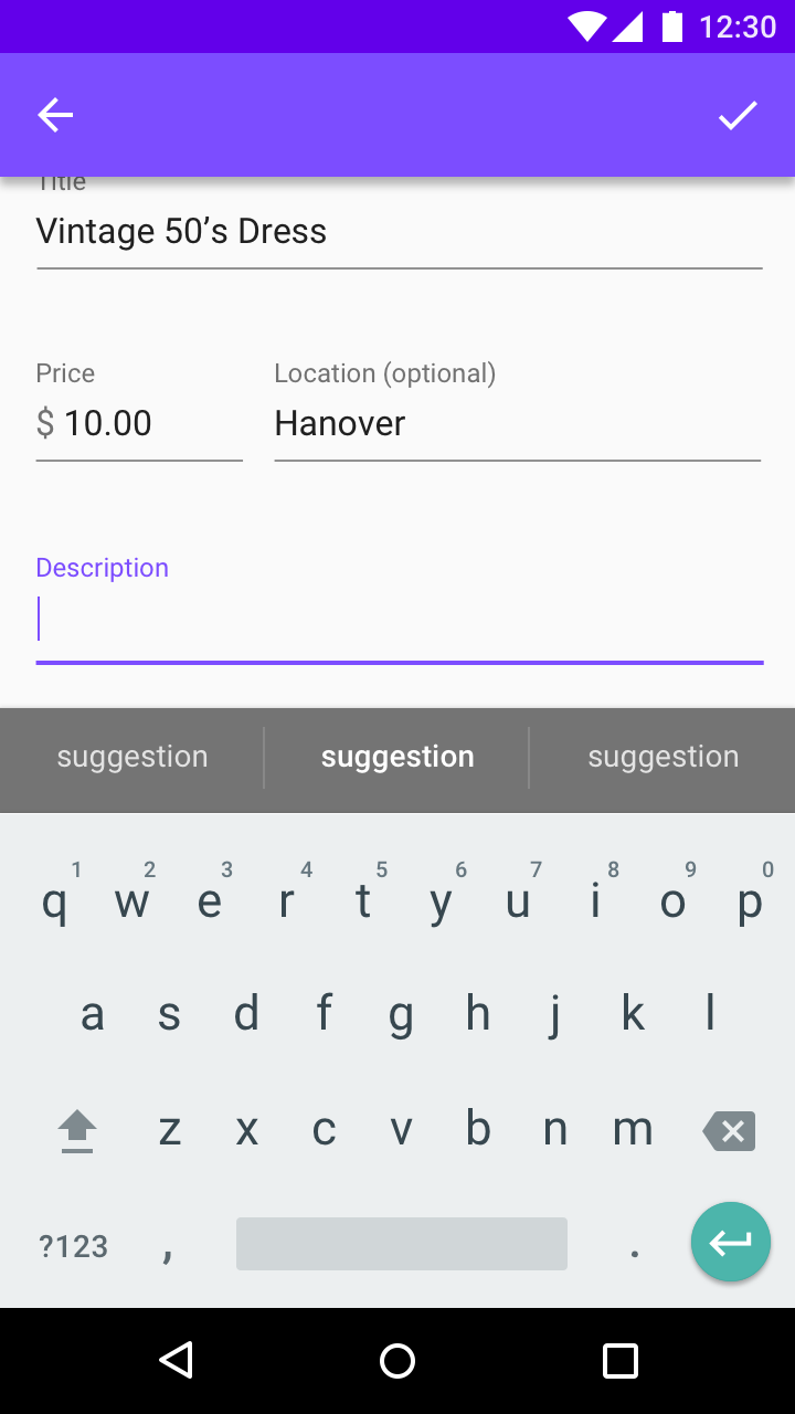Material Design 中的多行文本框