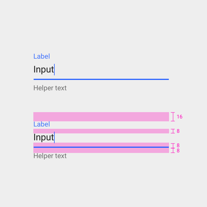 Material Design 中文本框的正常间距