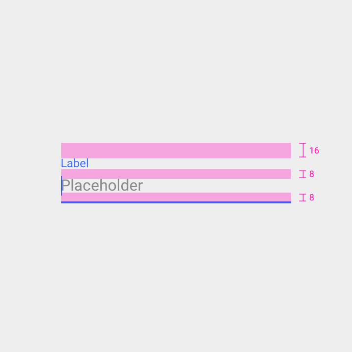 Material Design 中的文本框占位符文本