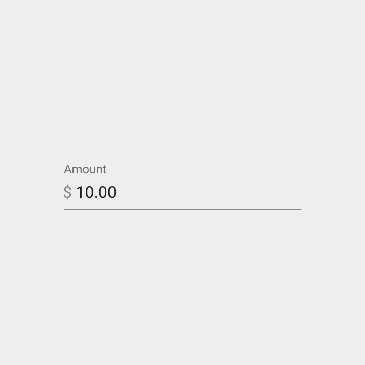 Material Design 文本框中的美元前缀
