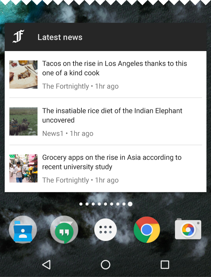 Material Design 中的集合型小部件
