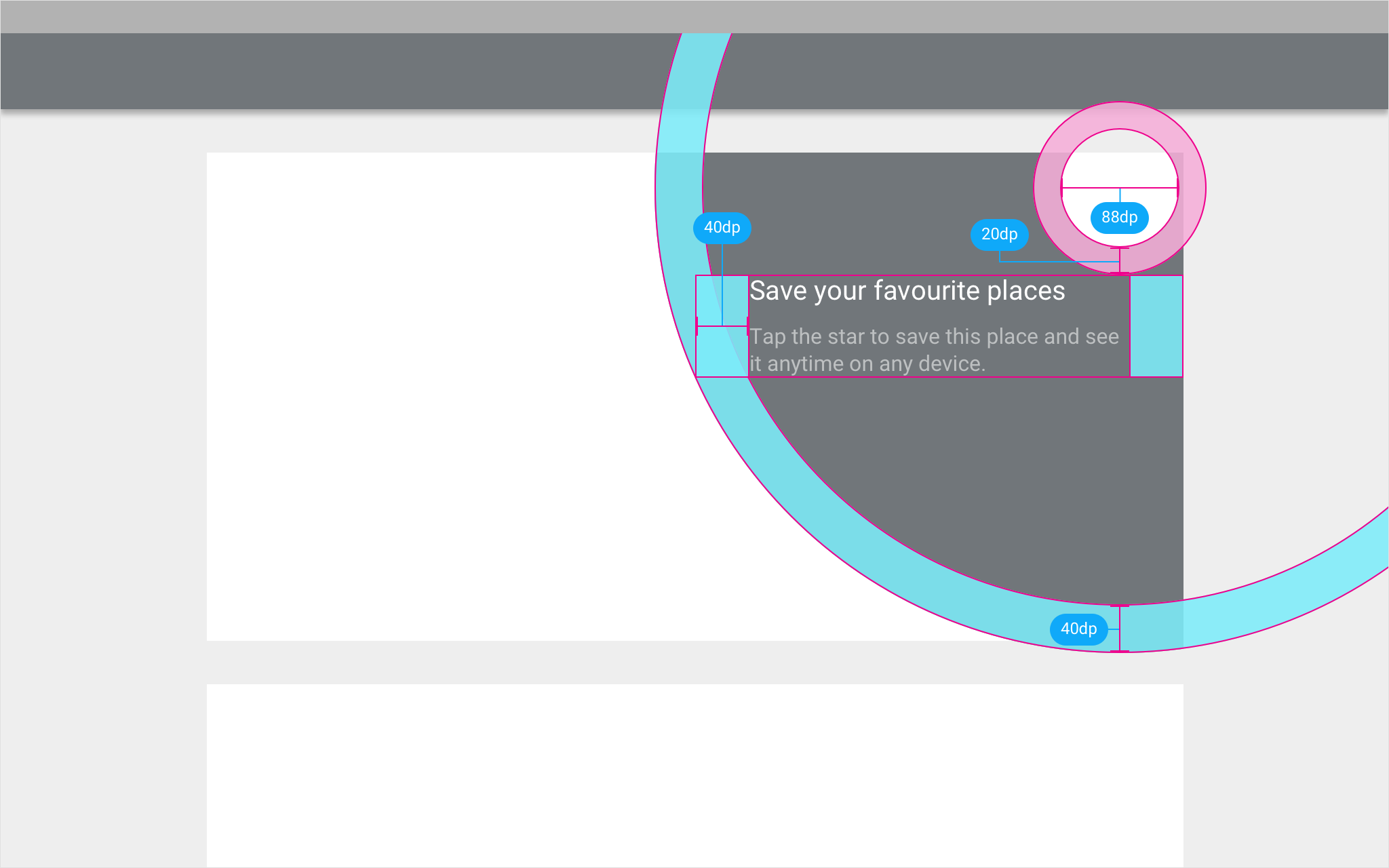 Material Design: Center prompt backgrounds for tap targets