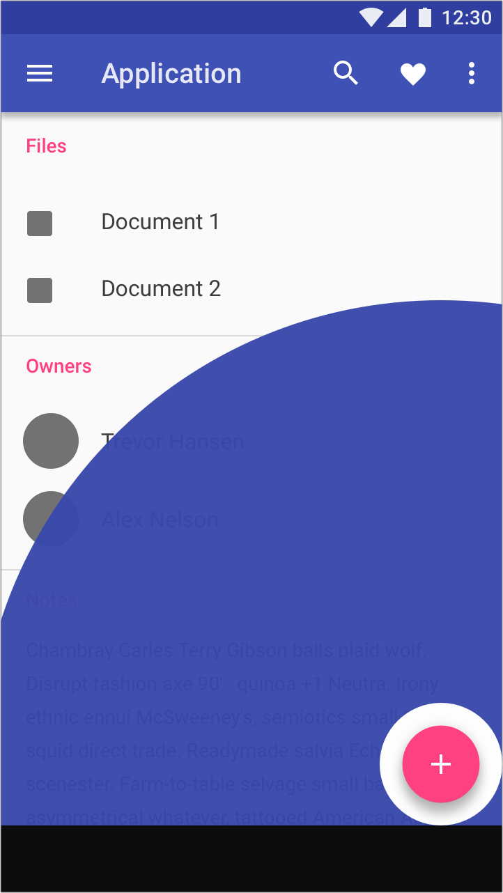 Material Design: Primary color used for tap target background