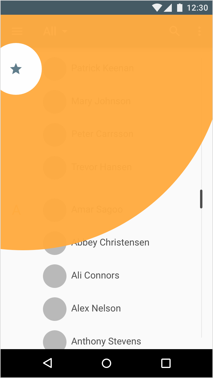 Material Design accent color in tap target background