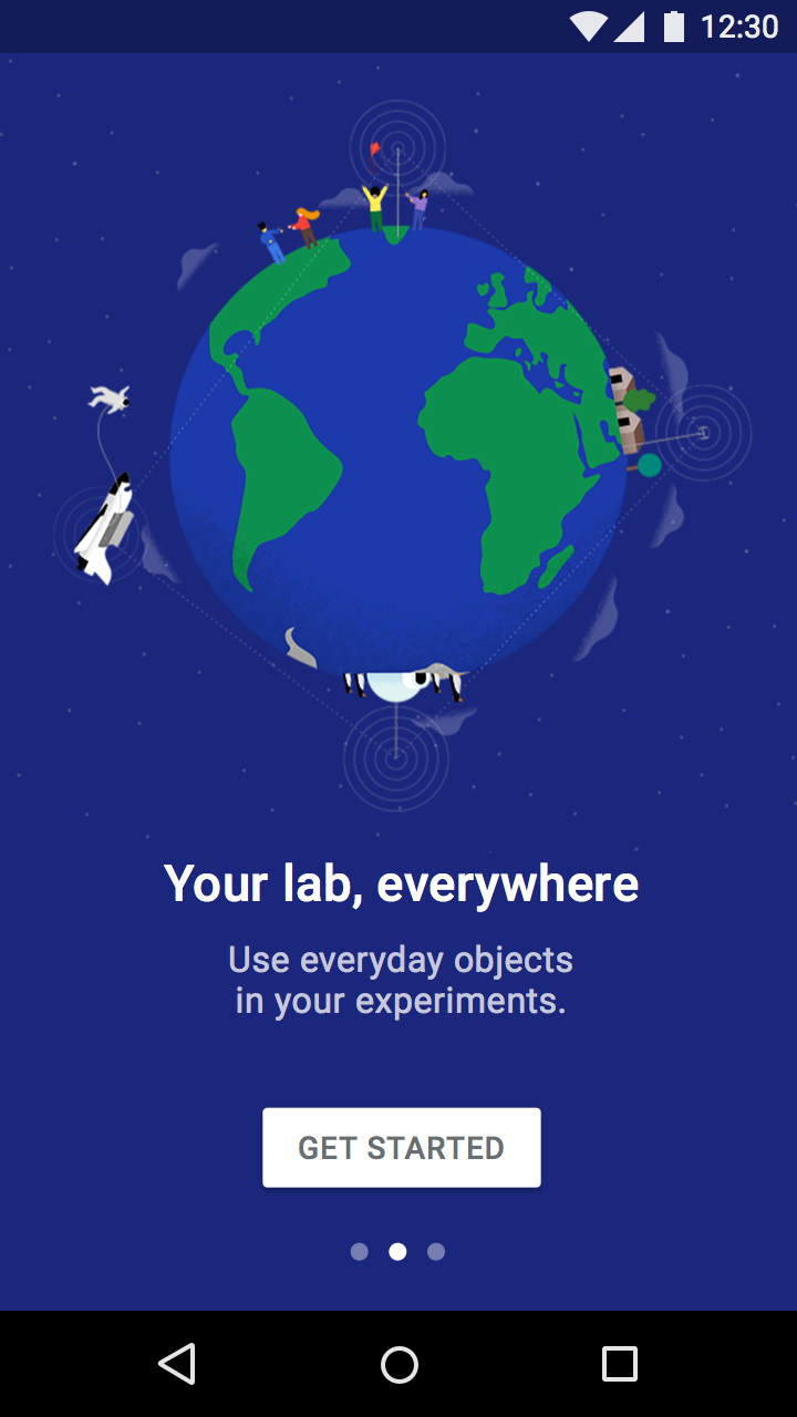 Onboarding Mobile portrait in Material Design
