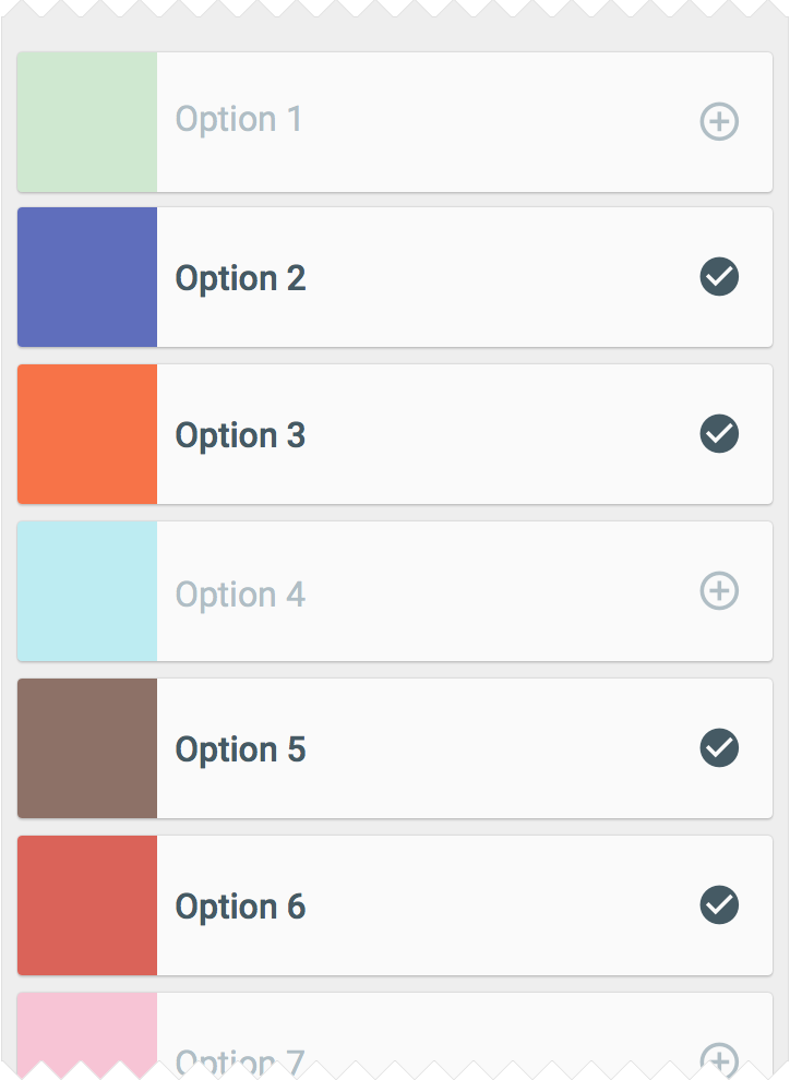 Onboarding List in Material Design