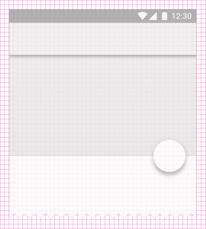 Material Design 中的基准网格示例