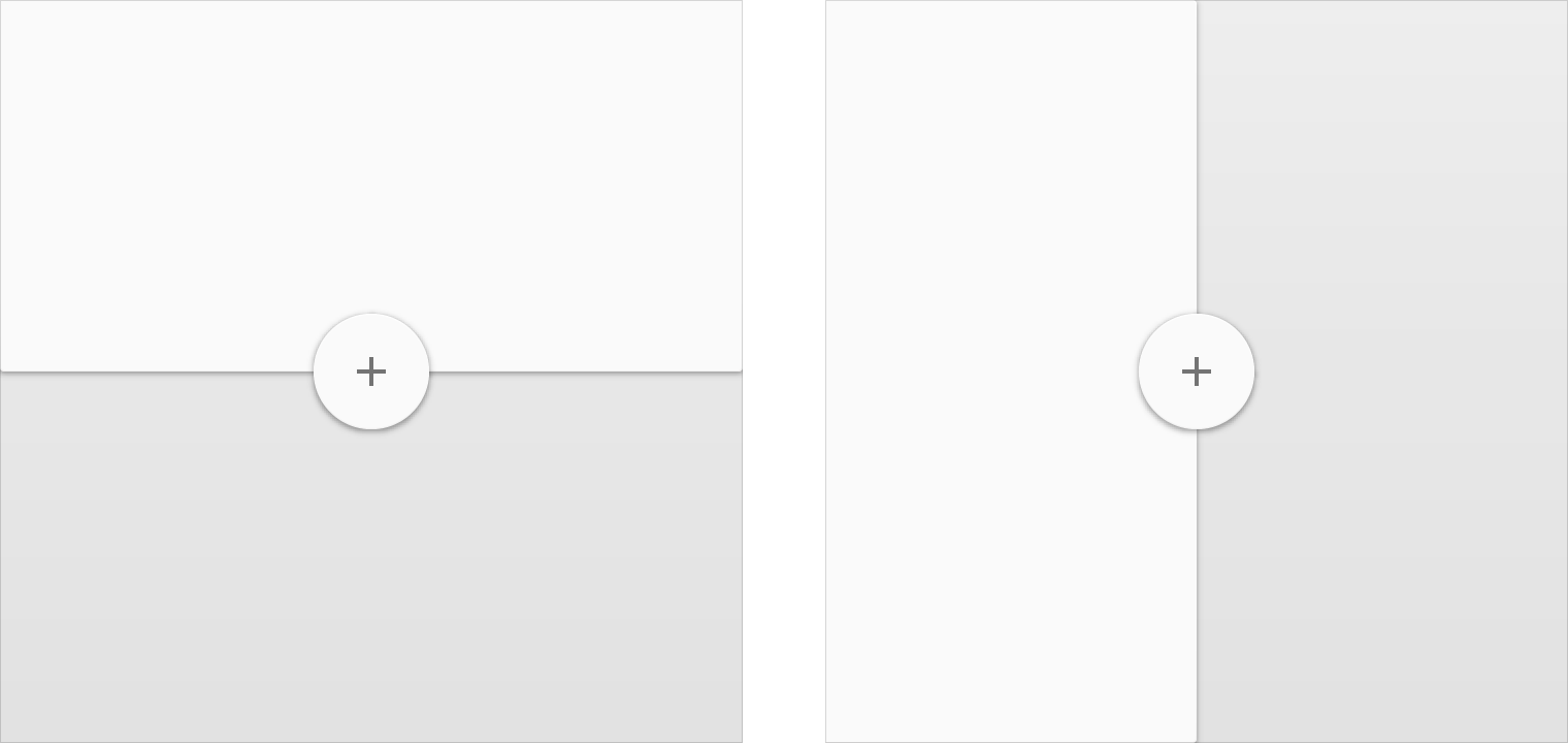 Material Design floating action buttons for steps