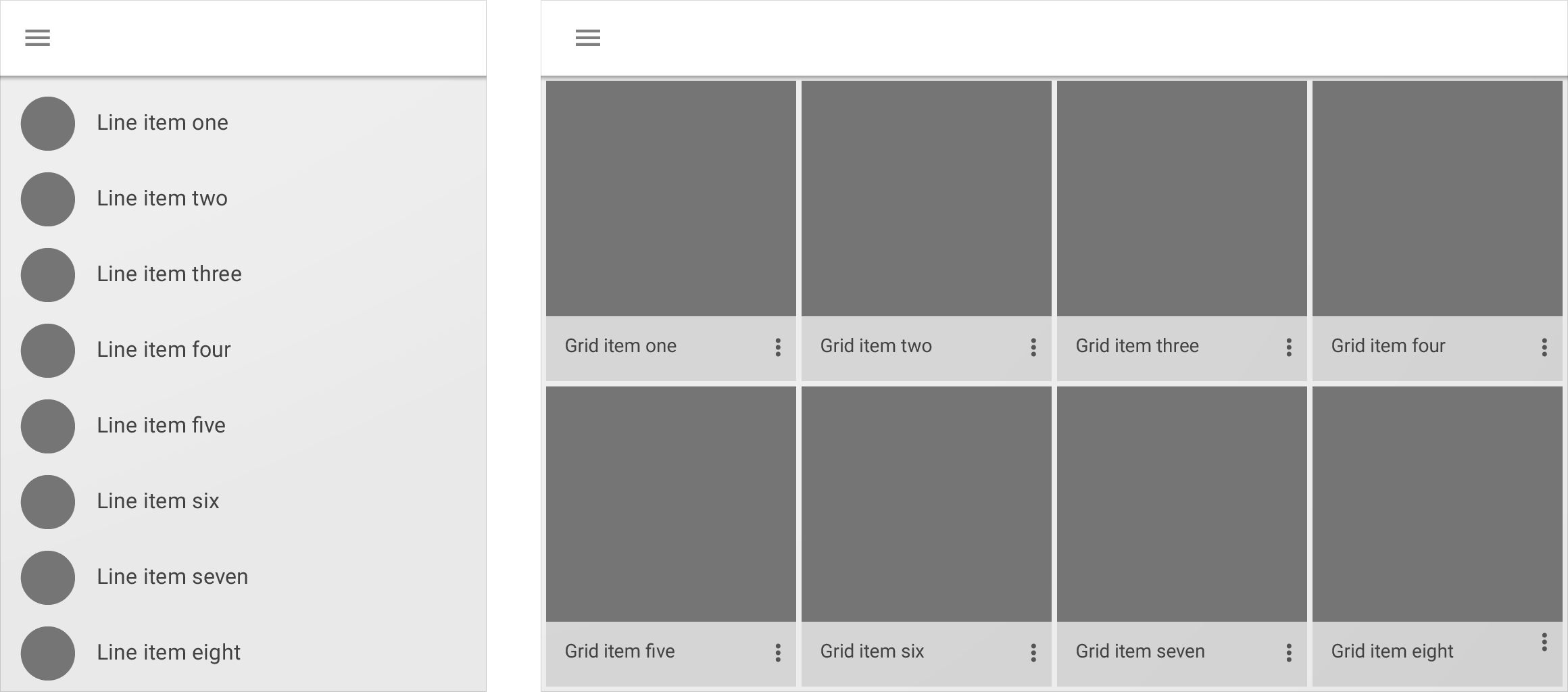 Material Design 中的列表可变为网格列表