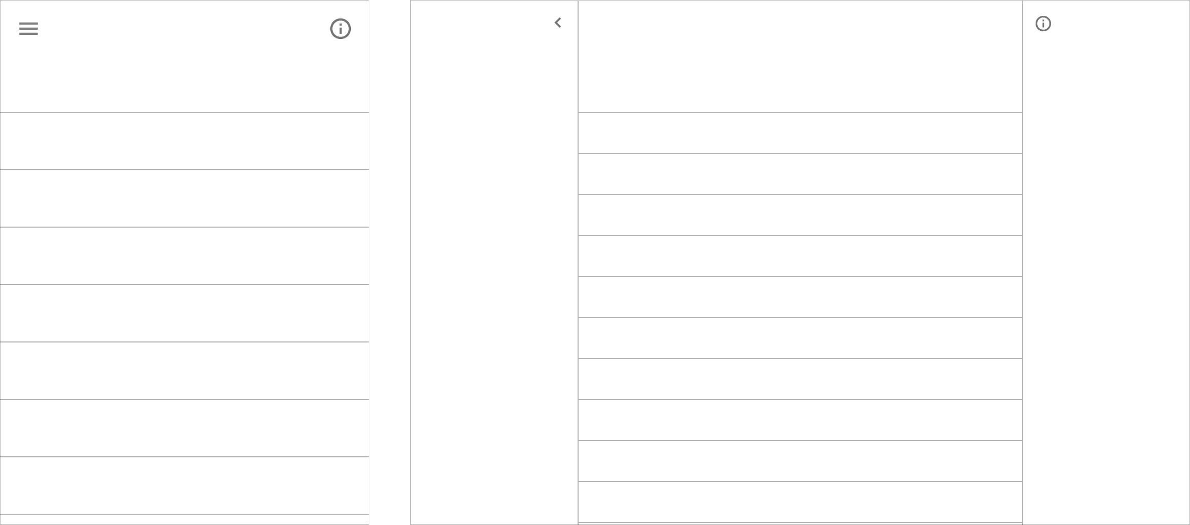 Material Design 中的左侧面板、列表和右侧面板分隔视图