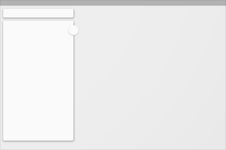 Material Design 的全屏背景图片与内嵌搜索框和卡片式搜索结果