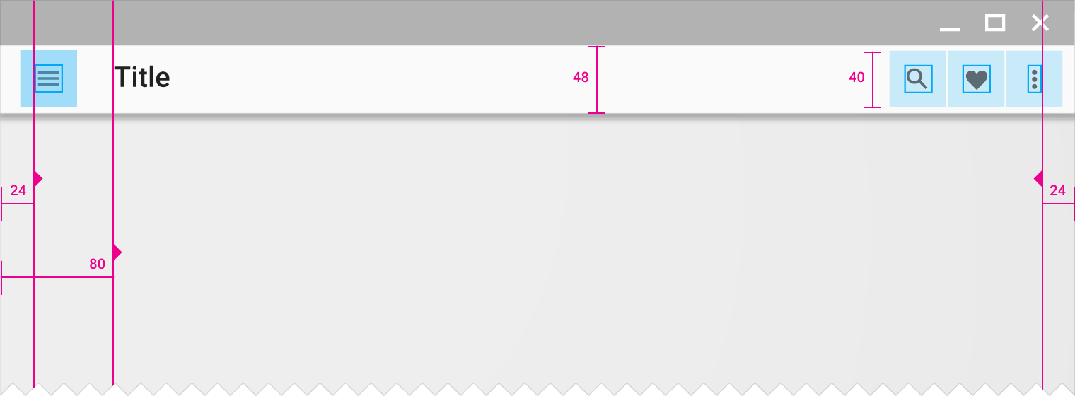 Material Design 中的紧凑型应用栏设计