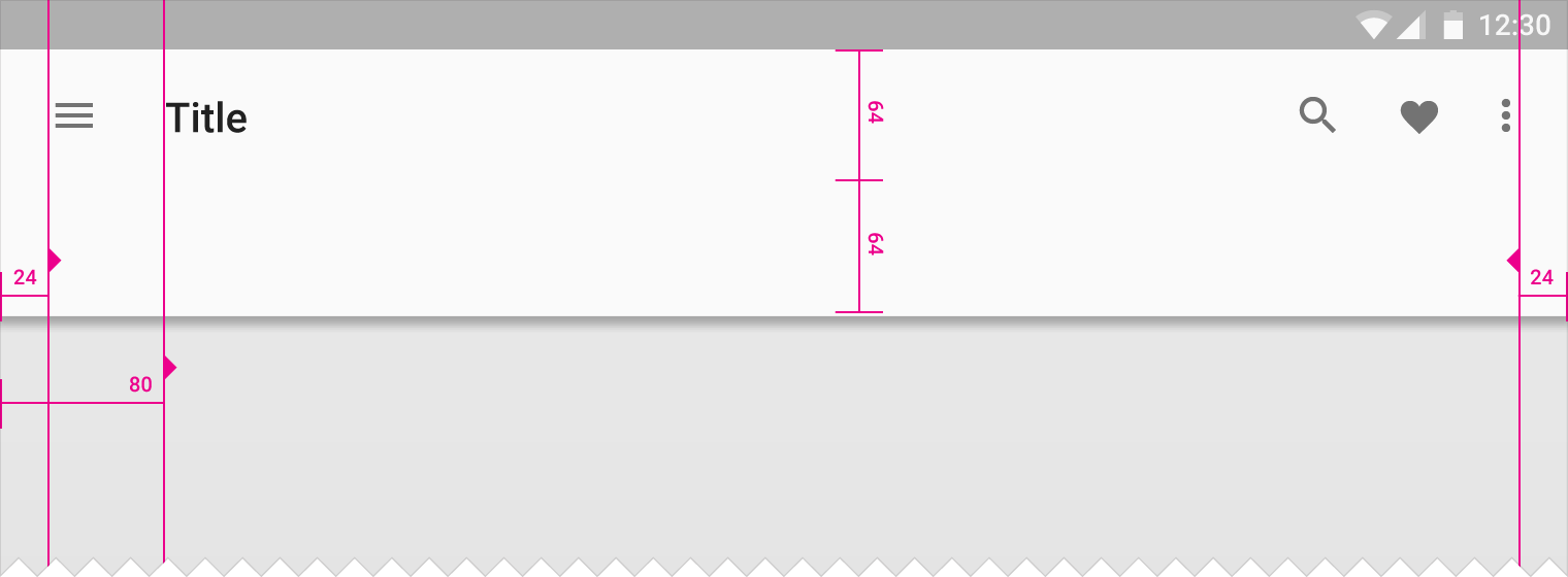 Material Design 的应用栏高度和边距设置