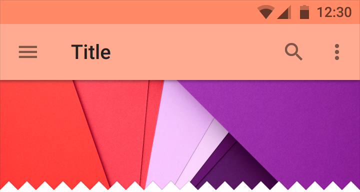 Material Design 中亮色状态栏颜色深于亮色应用栏