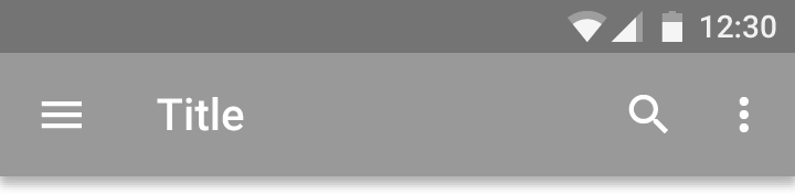 Material Design 中的 Android 状态栏位置