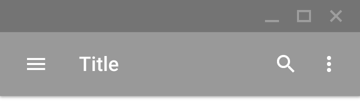 Chrome 窗口栏在 Material Design 应用栏上方