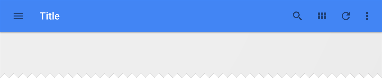 Material Design 应用栏，全宽，默认高度