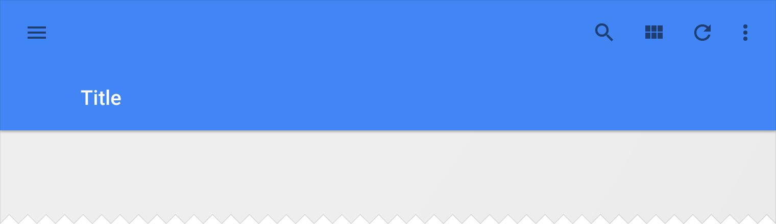 全宽的 Material Design 应用栏