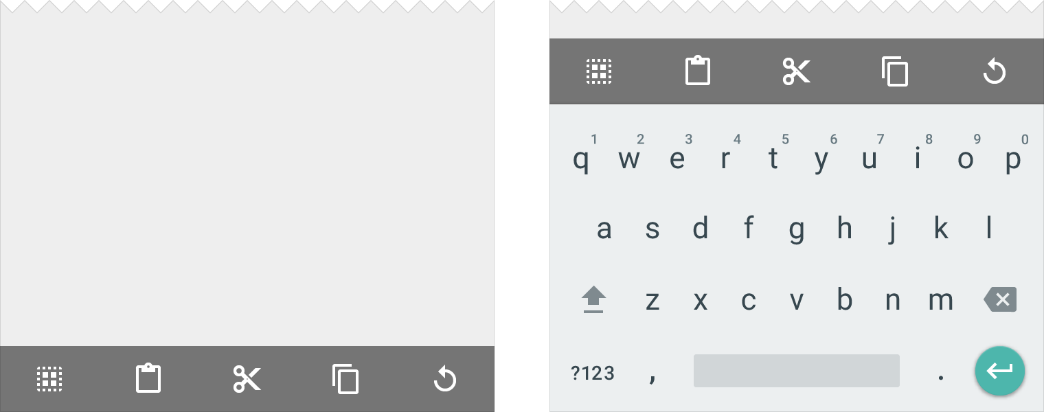 Material Design 中的底部工具栏，类似隔板