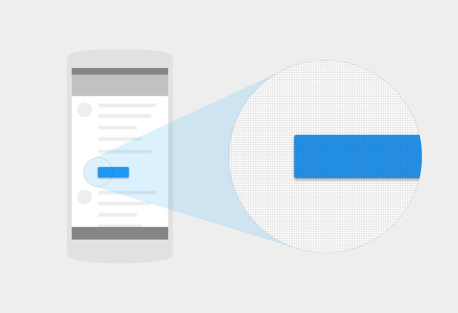 High-density screen with Material Design