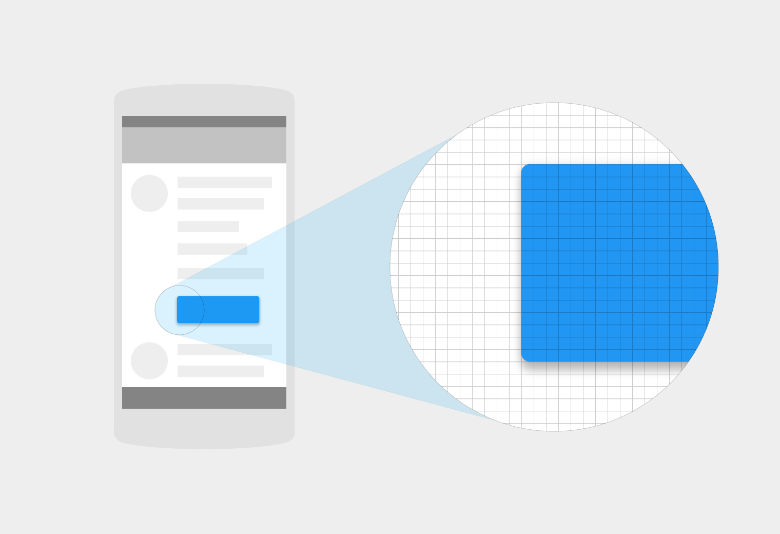 Low-density screen with Material Design