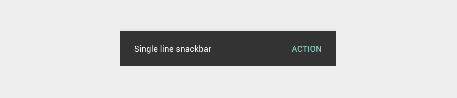 Material Design Snackbar shadow