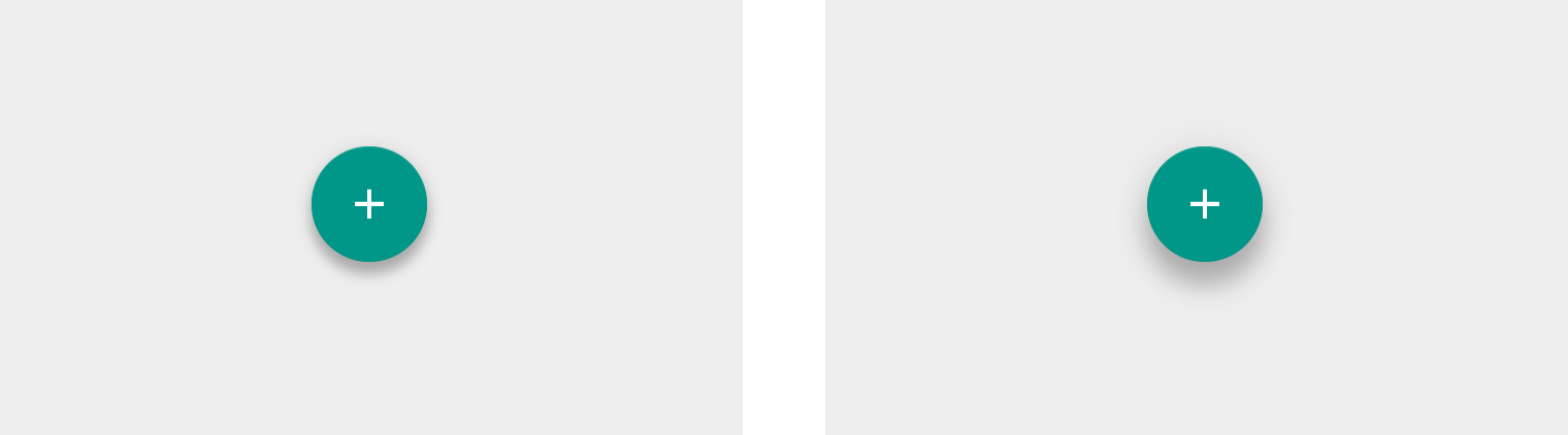 Material Design Floating action button (FAB) shadow
