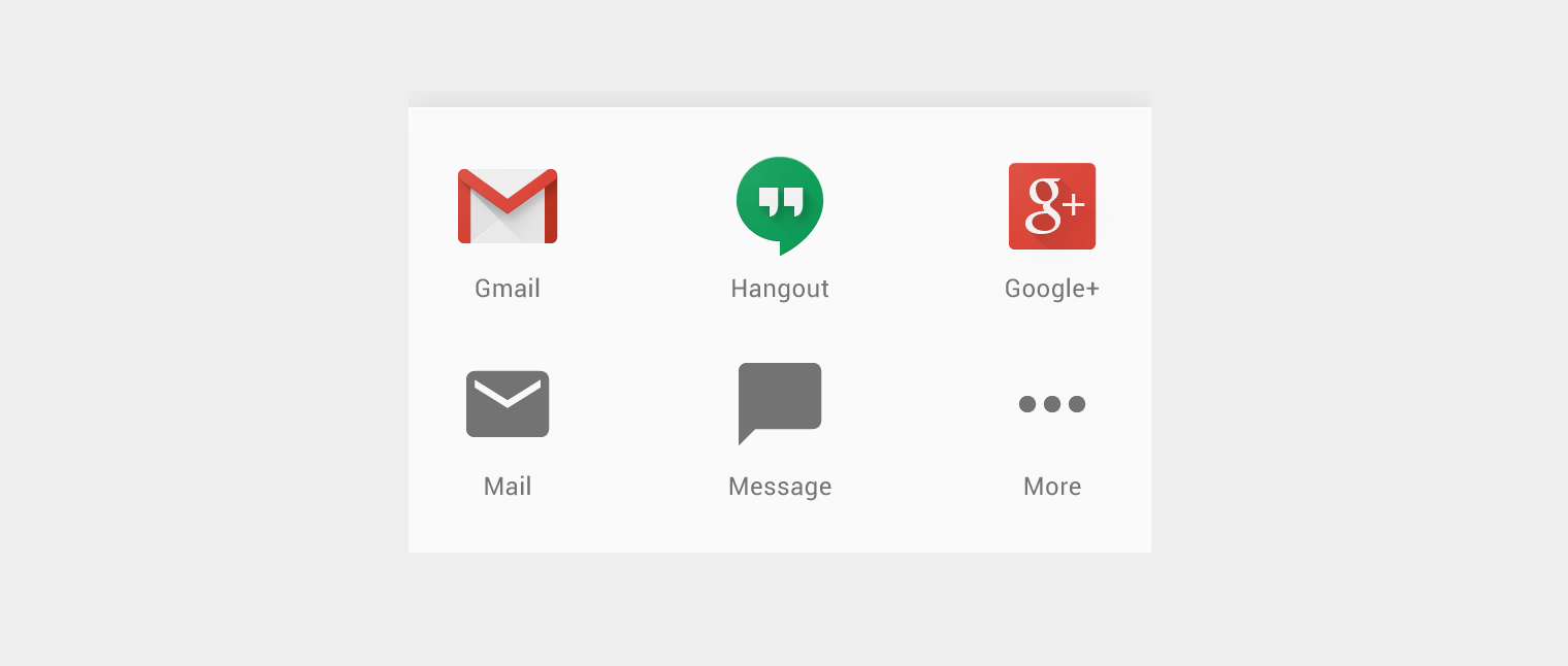 Material Design Modal bottom sheet shadow