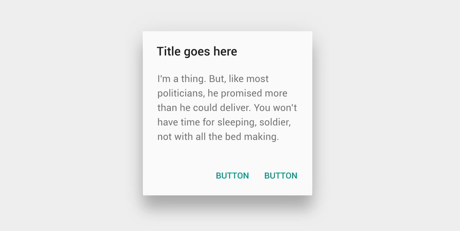 Material Design Dialogs shadow