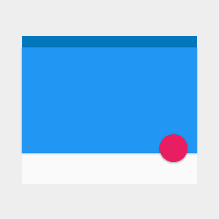 Material Design: Shadows show elevation of elements