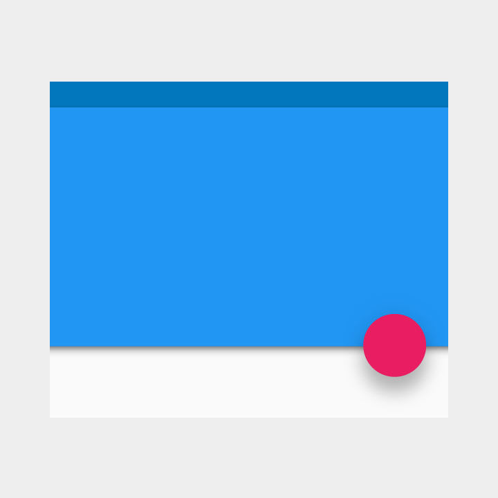 Material Design: Floating action button with soft shadows